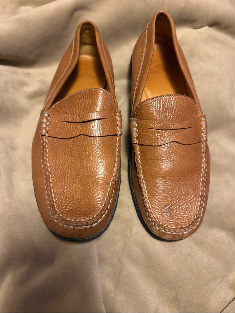 Peter Millar Men's Classic Brown Leather Loafer 12M